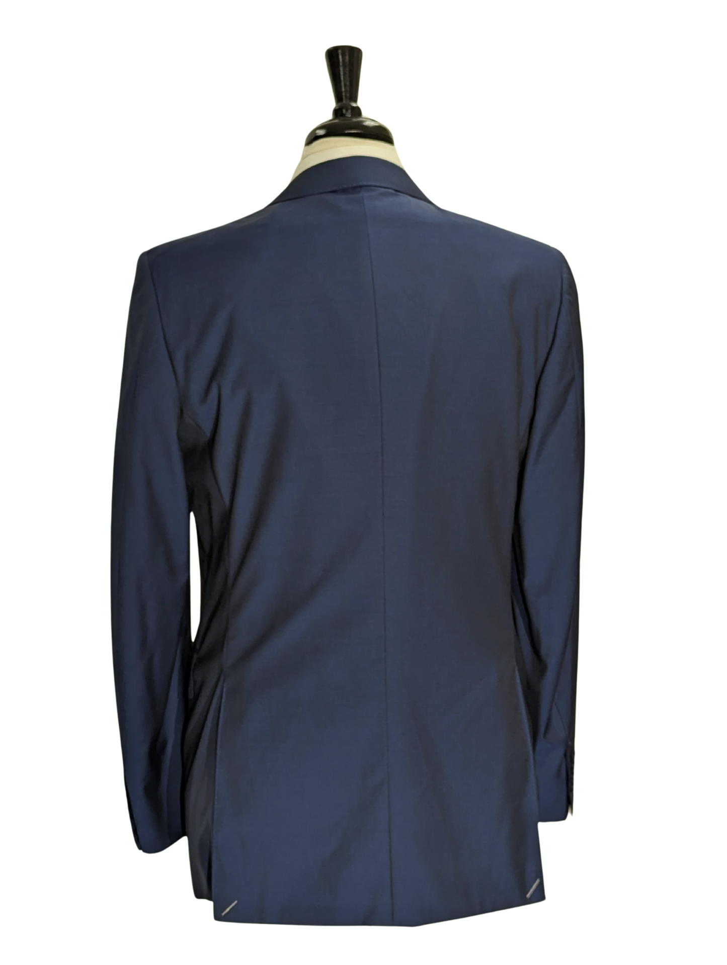Canali Blue Sharkskin 100% Wool Suit 40L