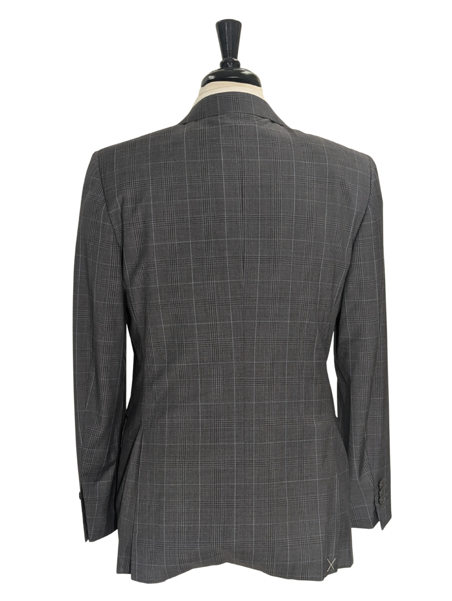 Canali Gray Glen Plaid 100% Wool Suit 40R