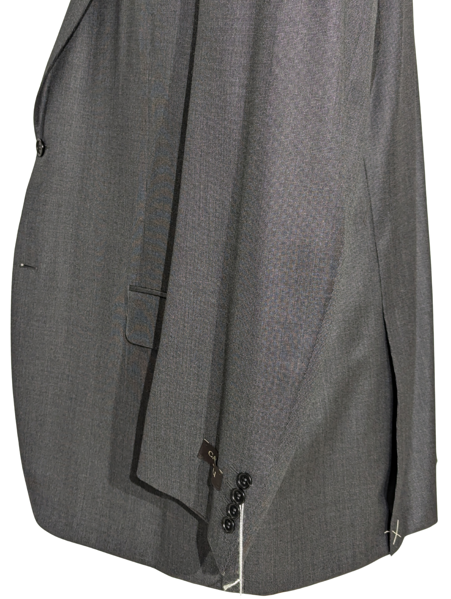 Canali Gray Nailhead 100% Wool Suit 52L