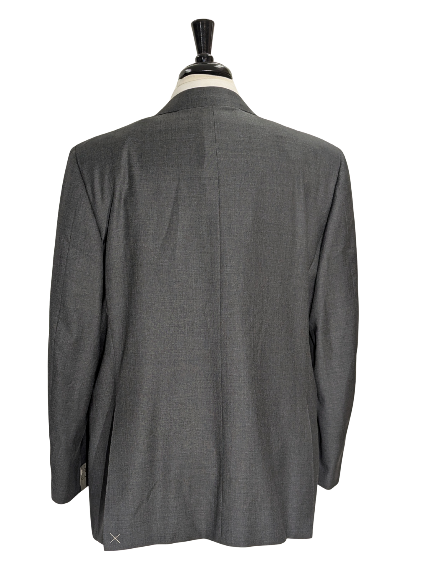 Canali Solid Gray 100% Wool Suit 48R