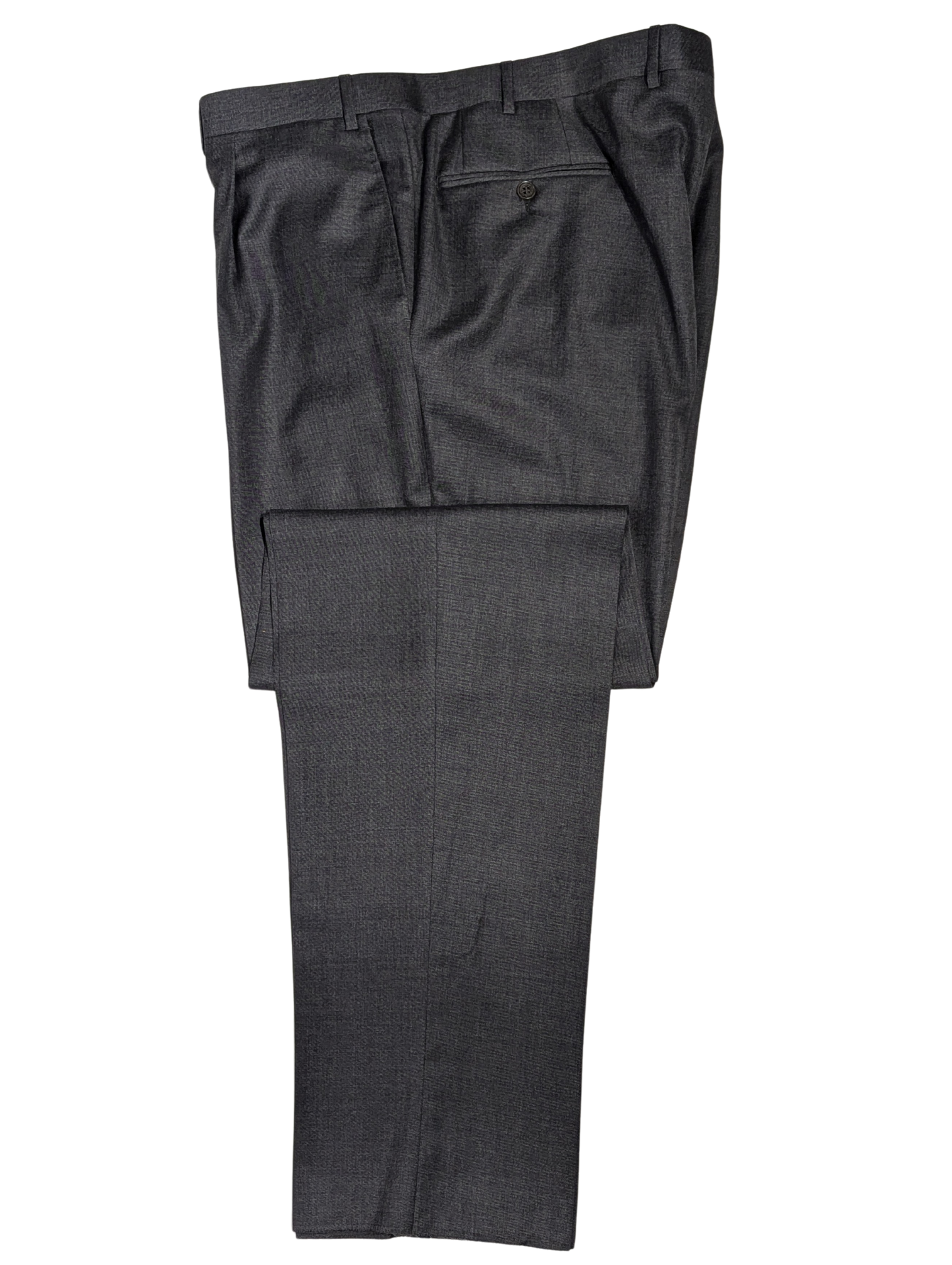 Canali Solid Gray 100% Wool Suit 48R
