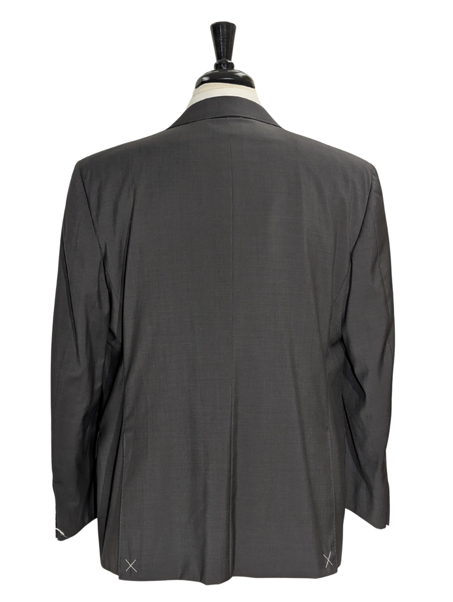 Canali Solid Gray 3-Piece 100% Wool Suit 44S