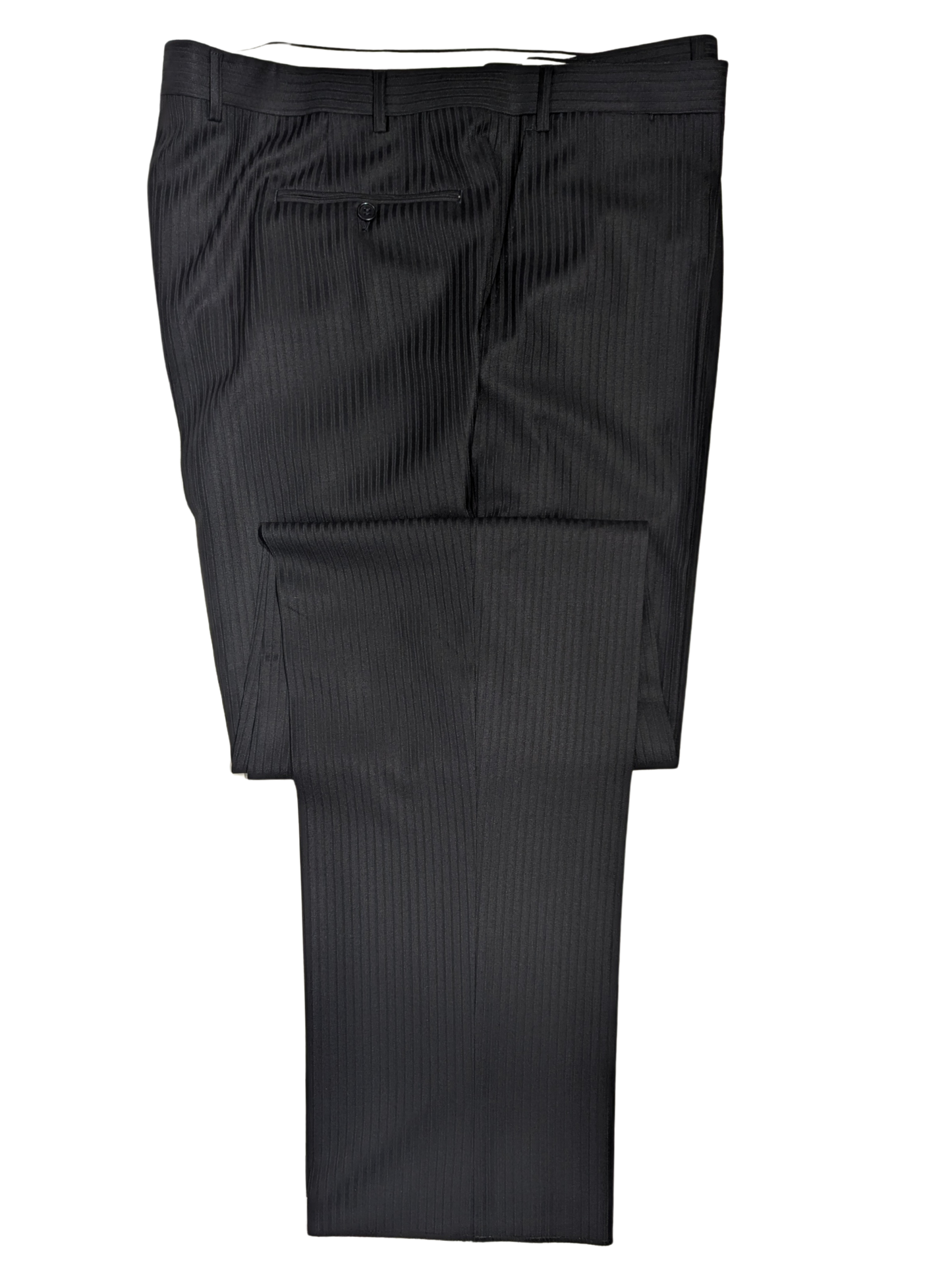 Canali Navy Pinstriped Wool-Silk Suit 50L