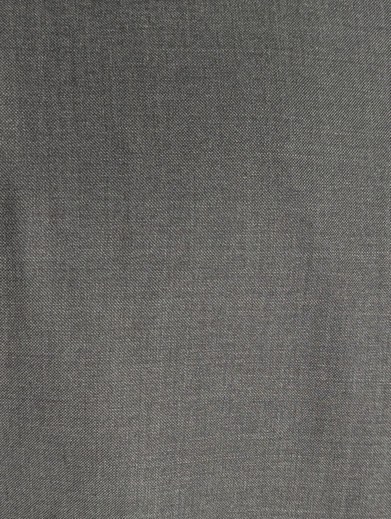 Canali Charcoal Grey Solid Notch Lapel 100% Wool 2 Button Suit 44R