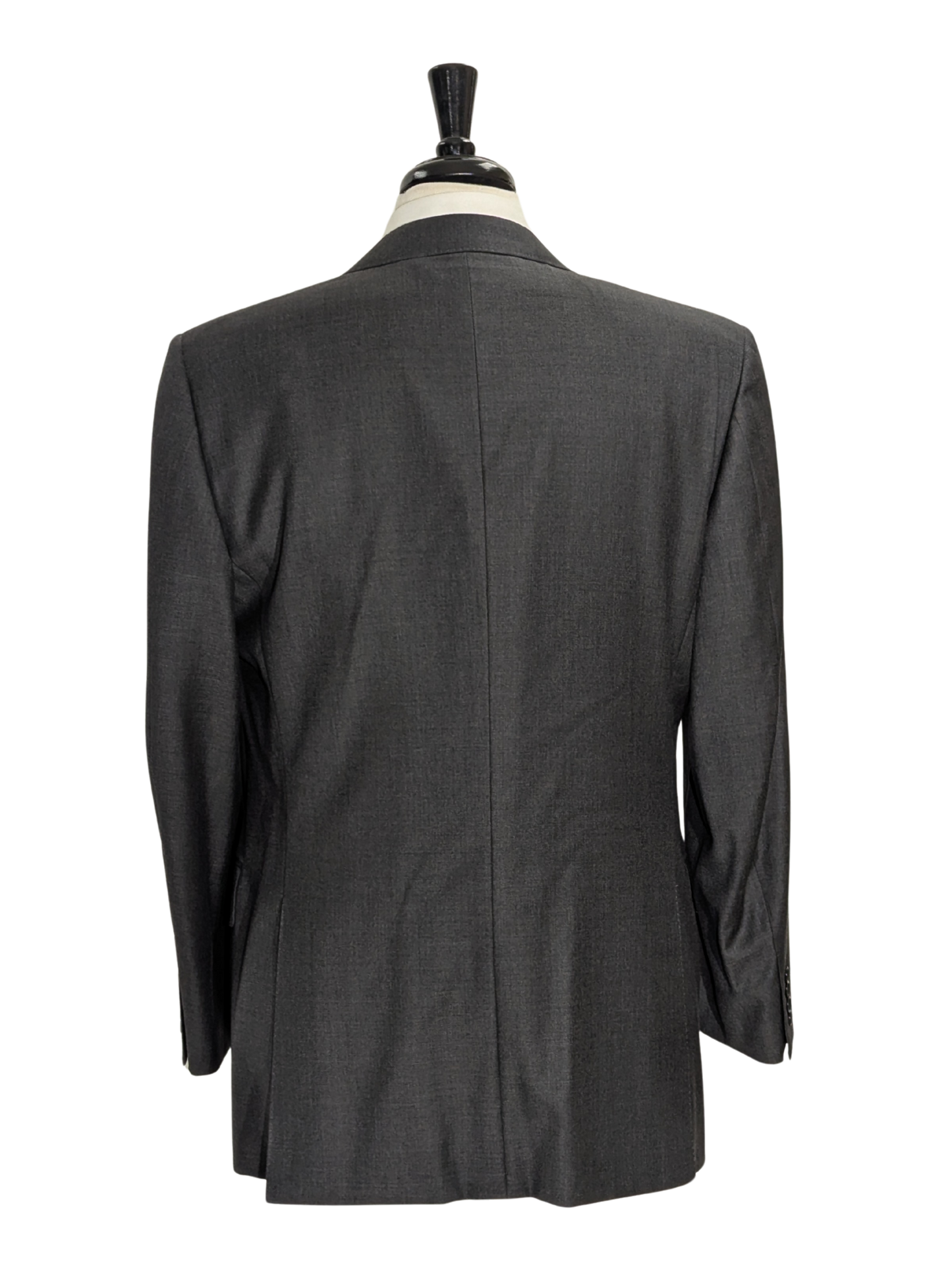 Canali Solid Charcoal 100% Wool Suit 44R