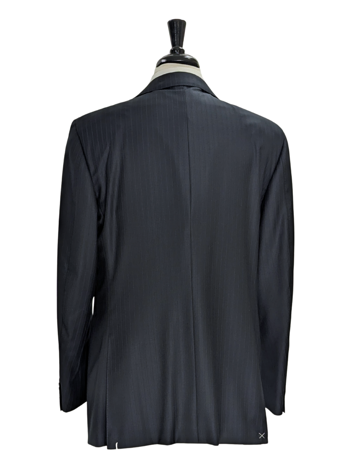 Canali Navy Pinstriped 100% Wool Suit 44R