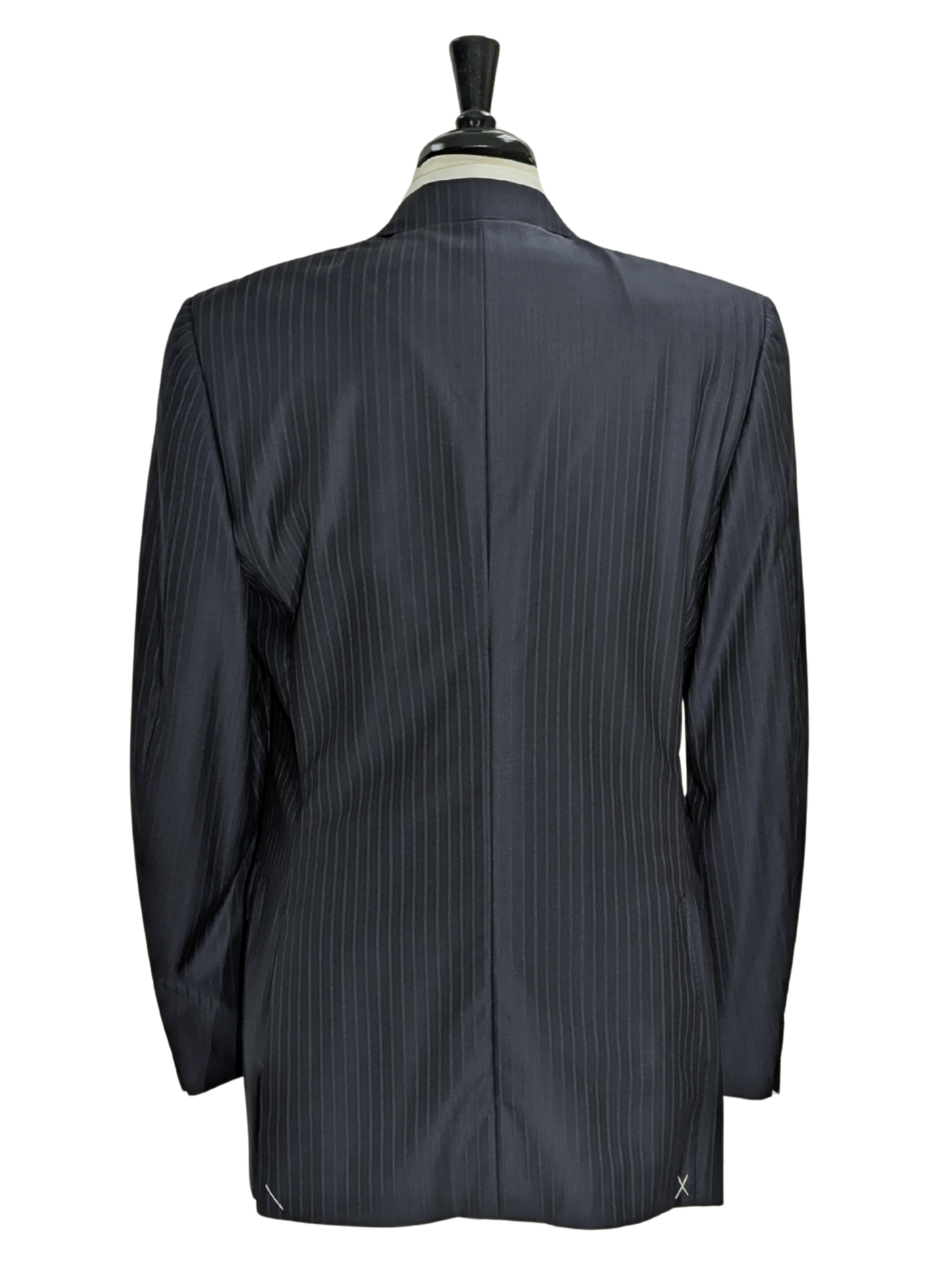 Canali Navy Pinstriped 100% Wool 3-Button Suit 40L