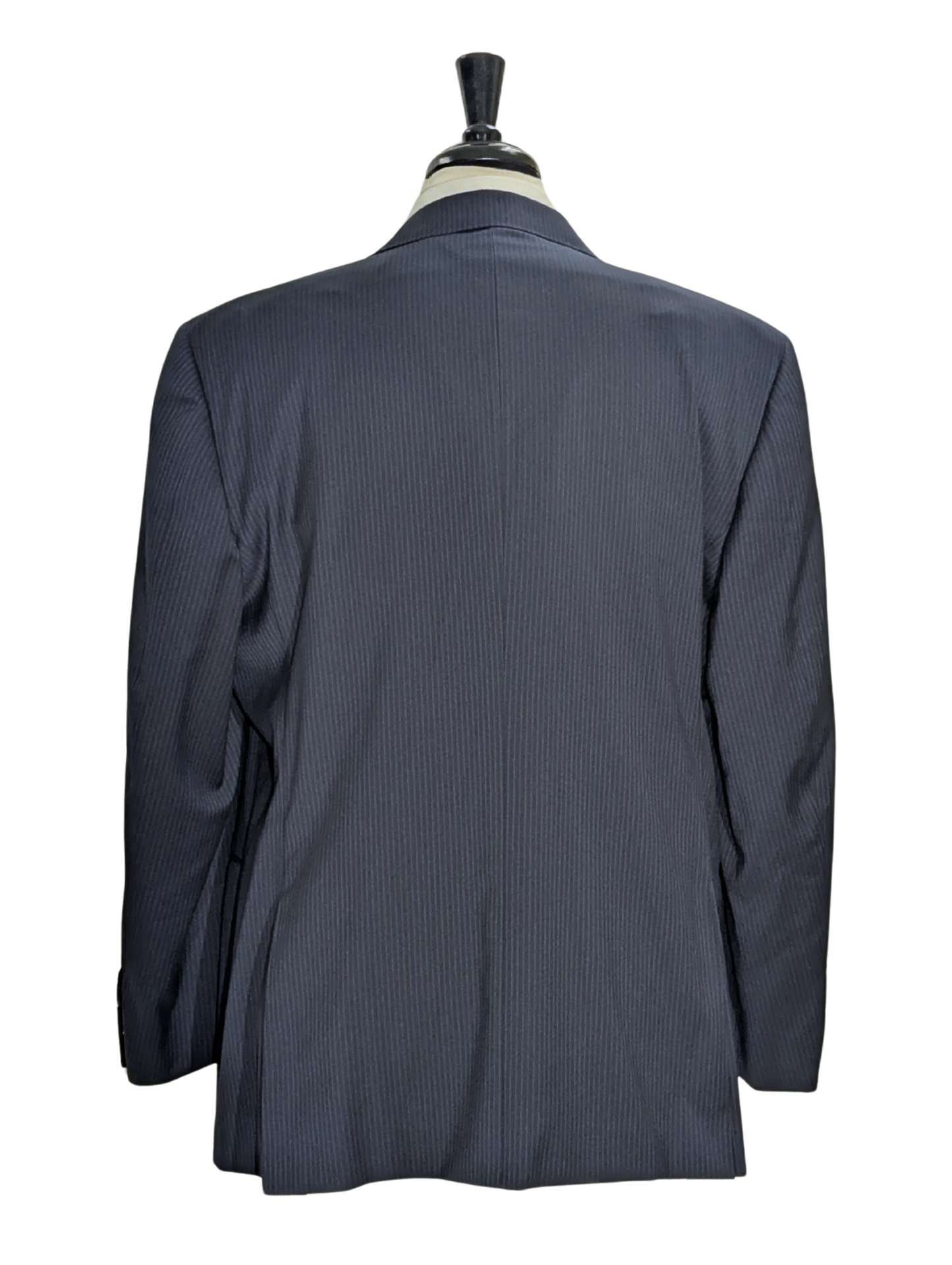 Canali Navy Pinstriped 100% Wool 2 Button Suit 48R
