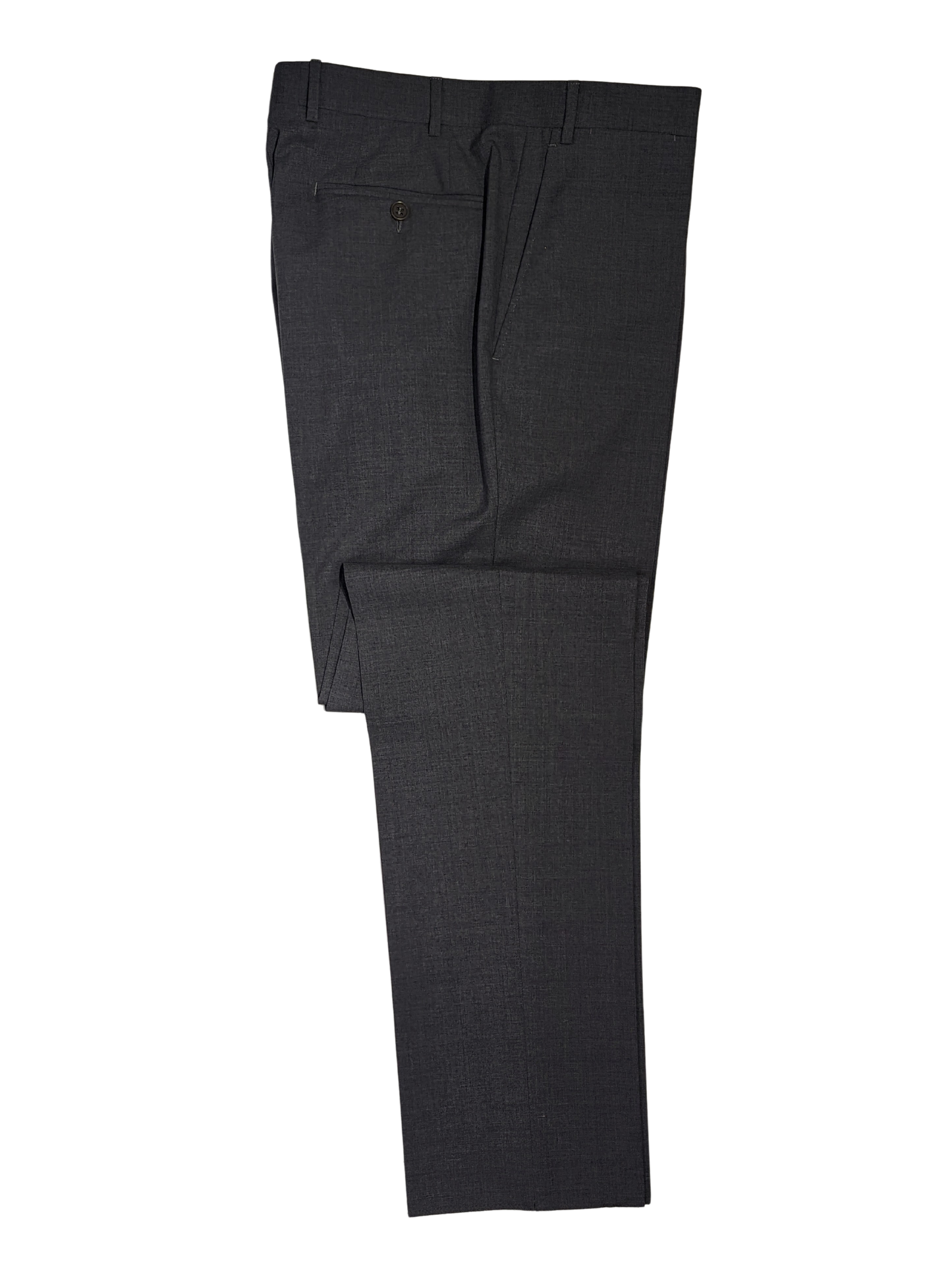 Canali Solid Gray 100% Wool Suit 48R