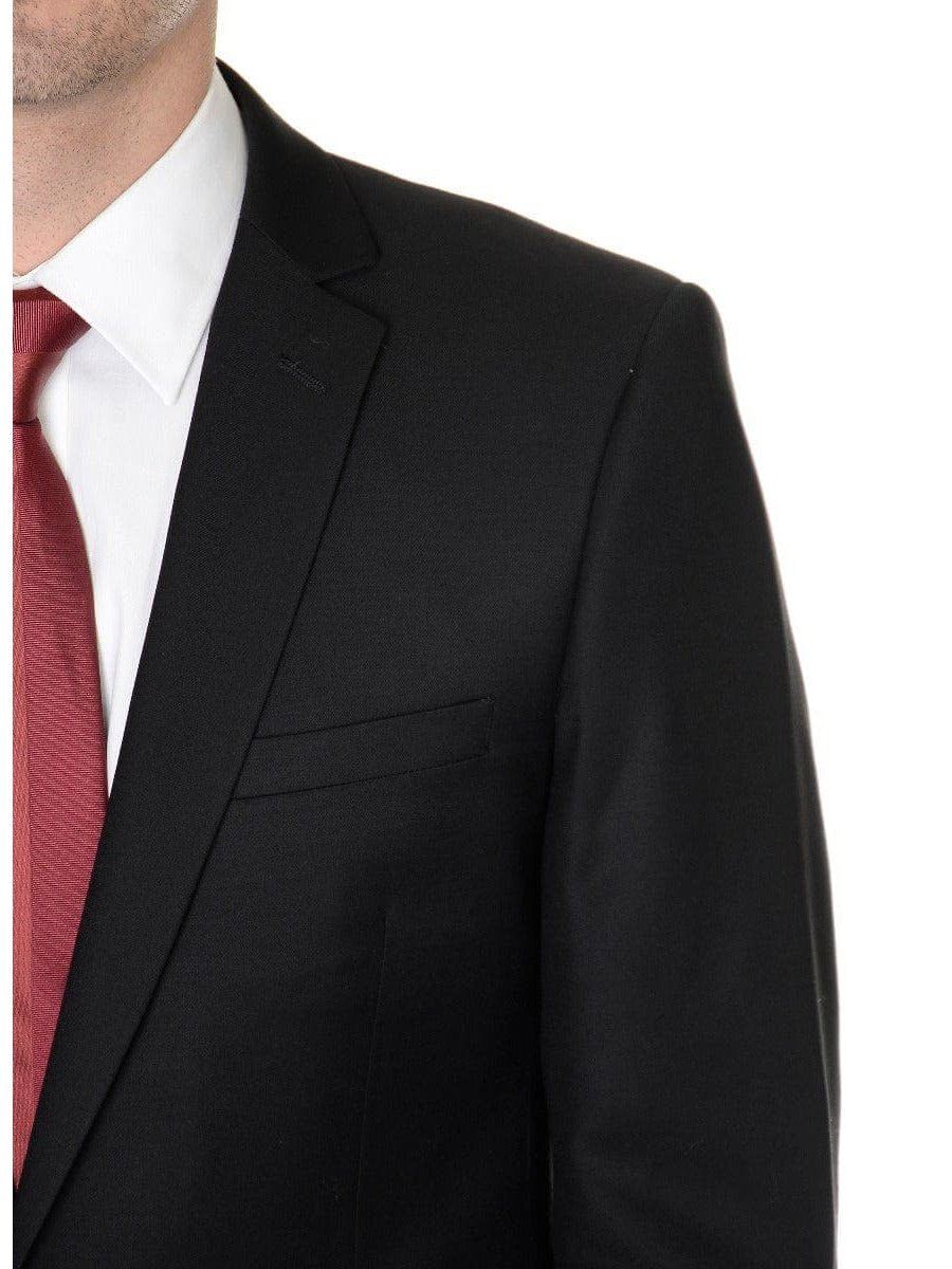 Creativo Classic Fit Solid Black Two Button Suit Jacket Blazer