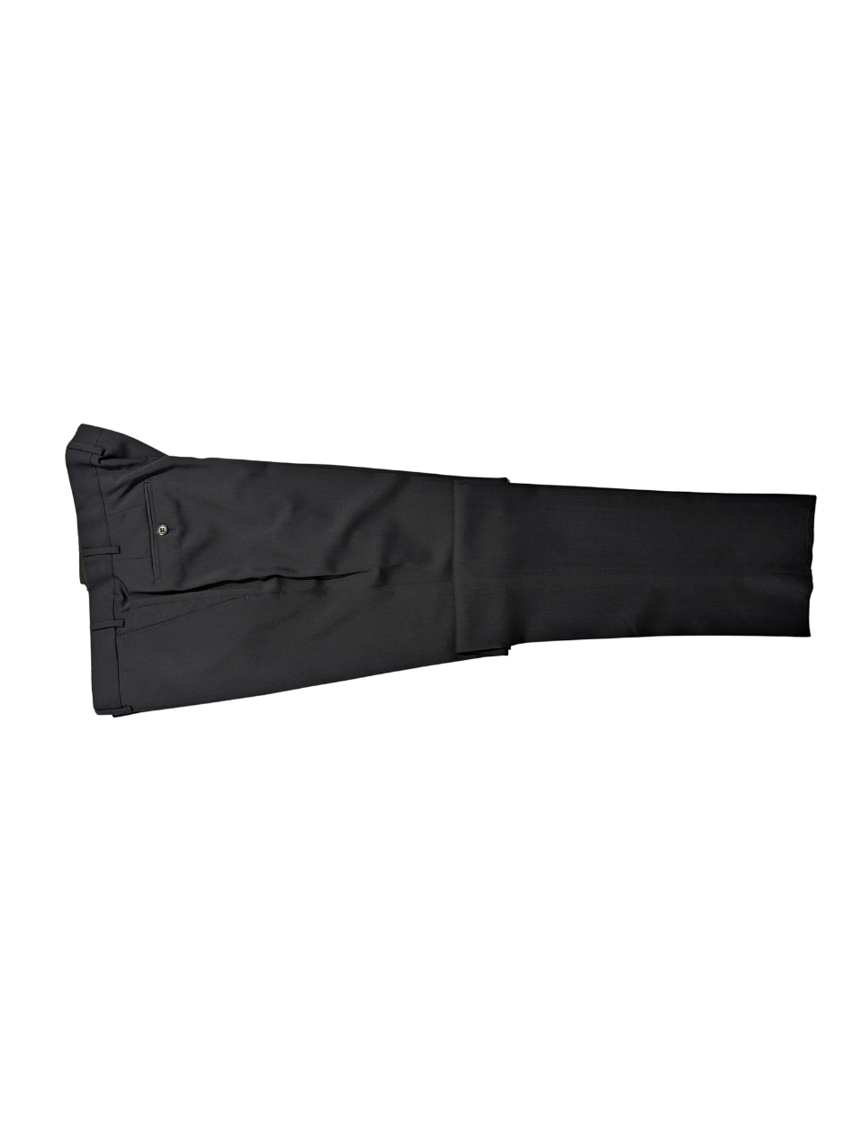 Emporio Armani G-Line Solid Black 100% Wool Notch Lapel Slim Fit 2 Button Suit 44R