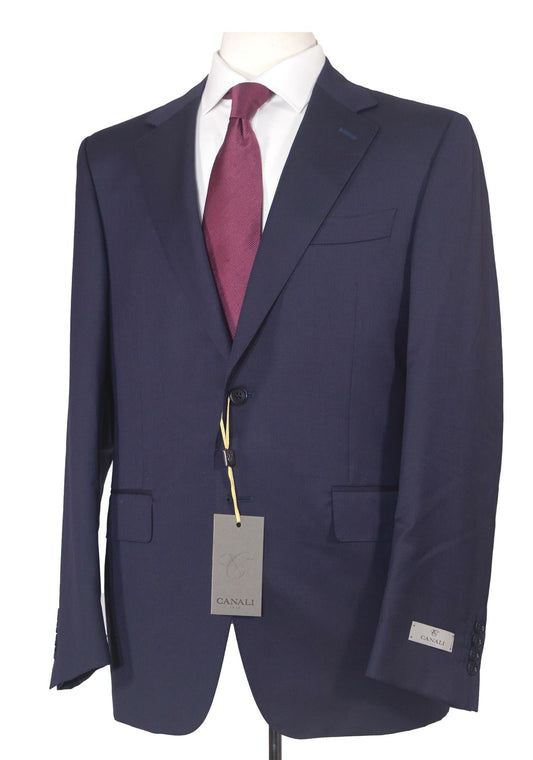 Canali Mens Navy Blue Classic Fit 46R Drop 7 100% Wool 2 Piece Suit