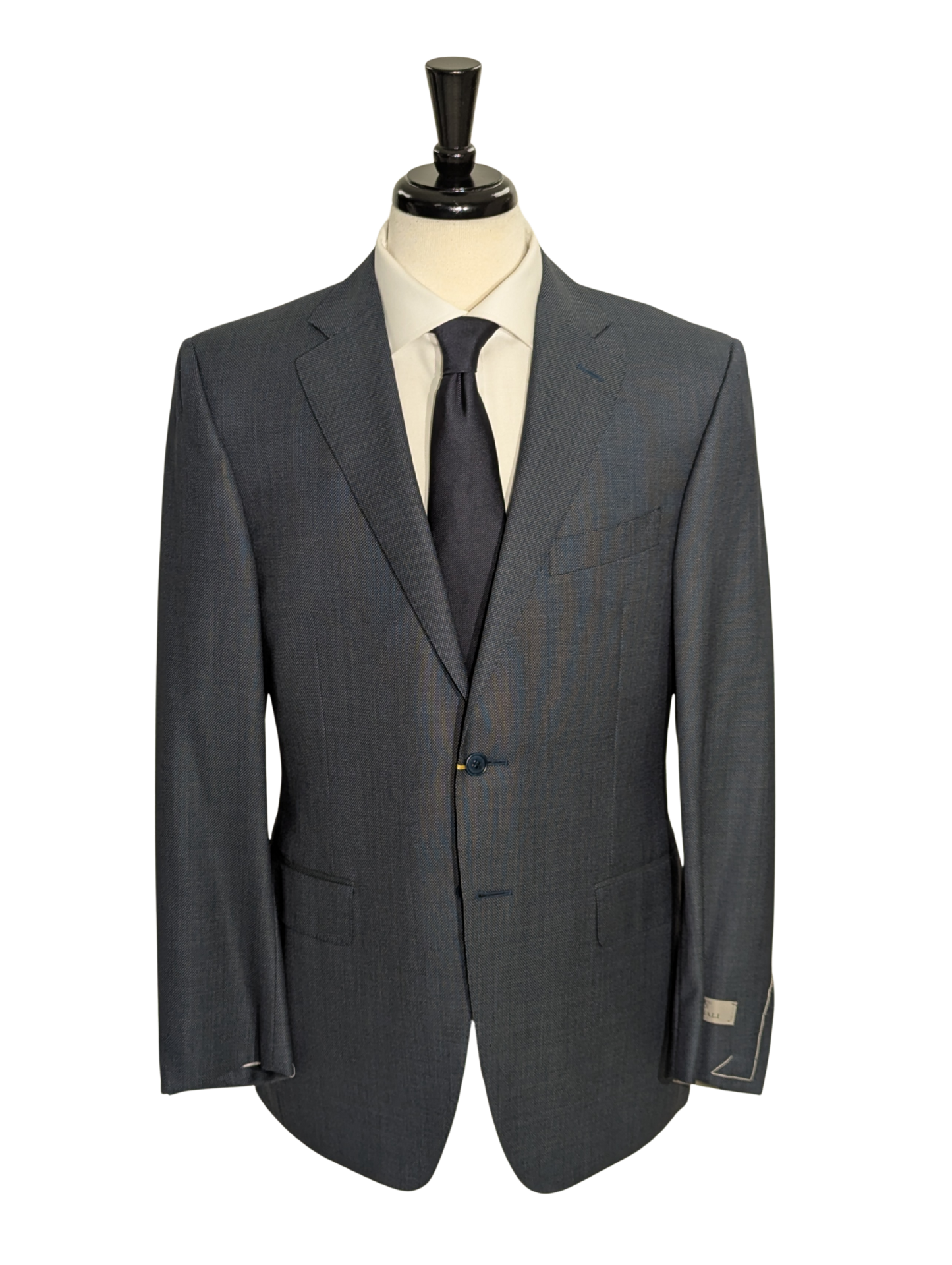 Canali Blue Birdseye 100% Wool Suit 40R