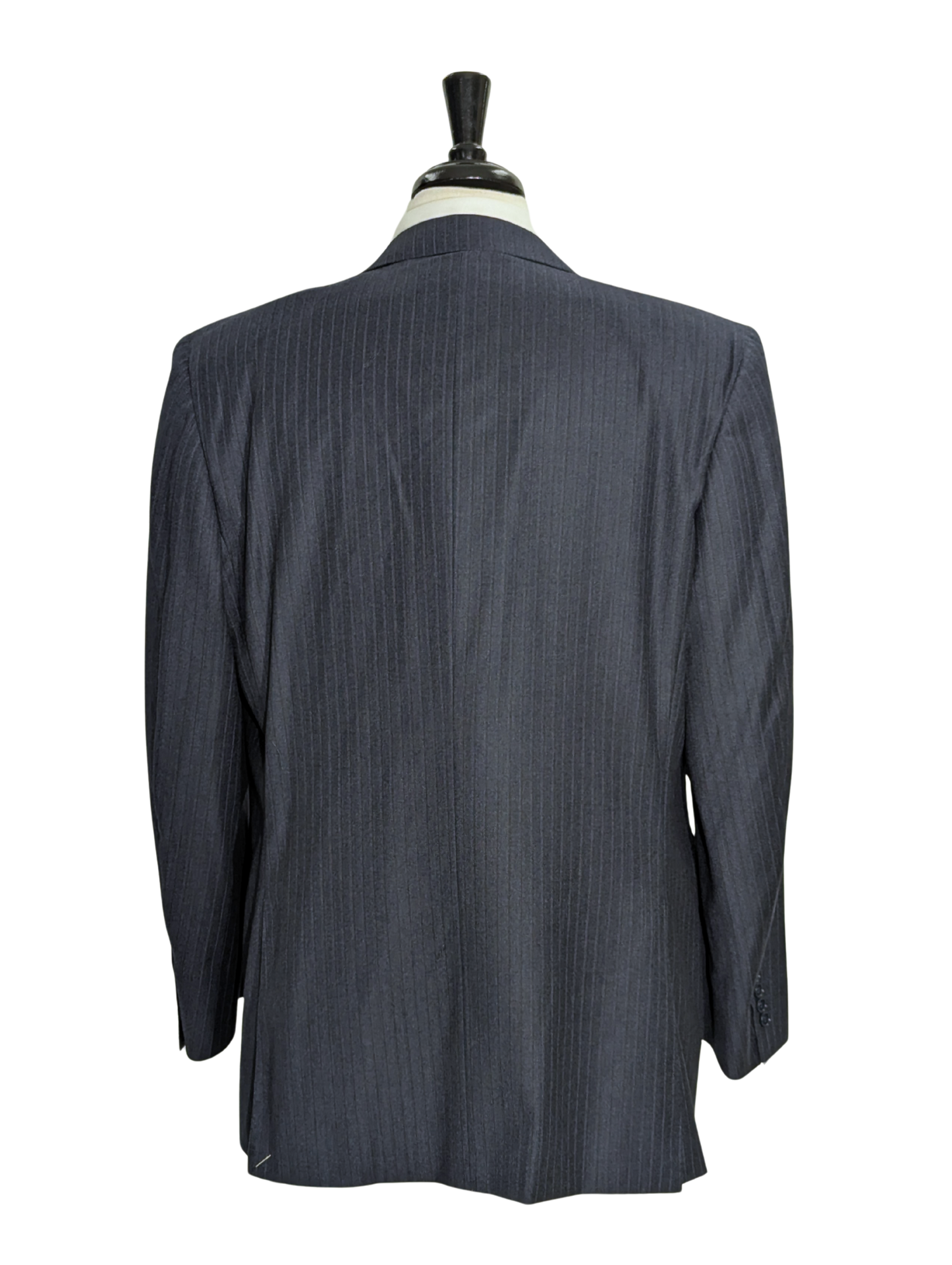 Canali Navy Pinstriped 100% Wool 3-Button Suit 44R