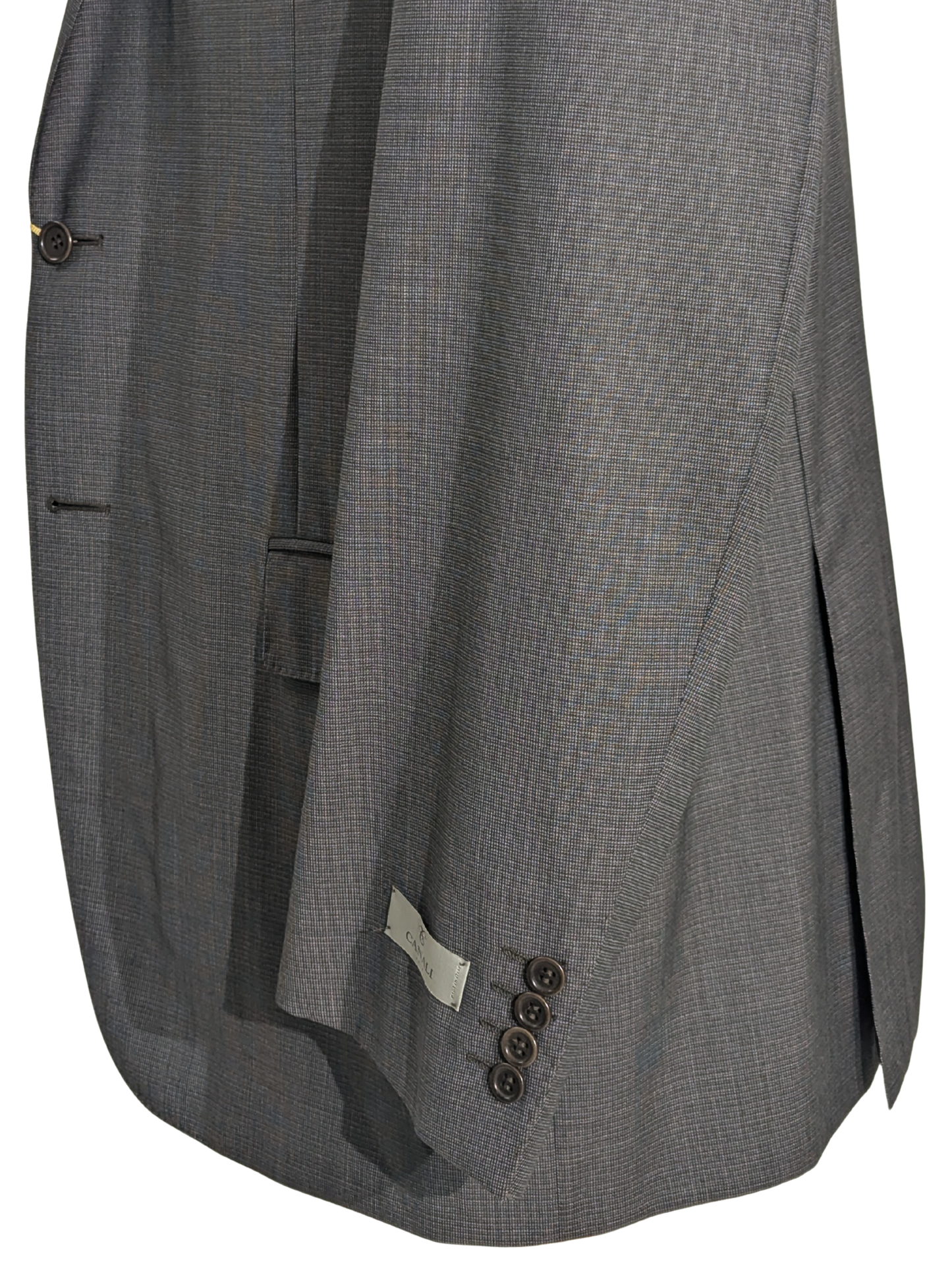 Canali Brown Nailhead 100% Wool 2 Button Suit 48L