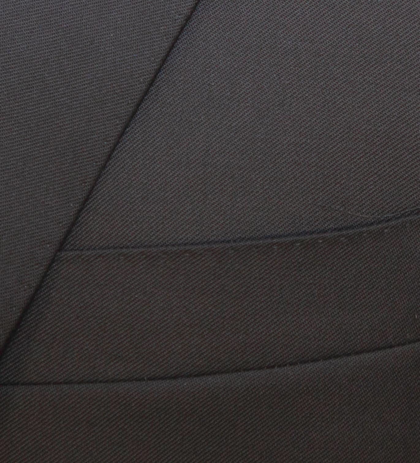 Canali Solid Black 100% Wool Suit 40R