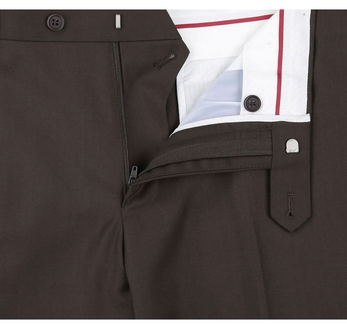 Raphael Men's Classic Fit Dark Brown Two Button Suit