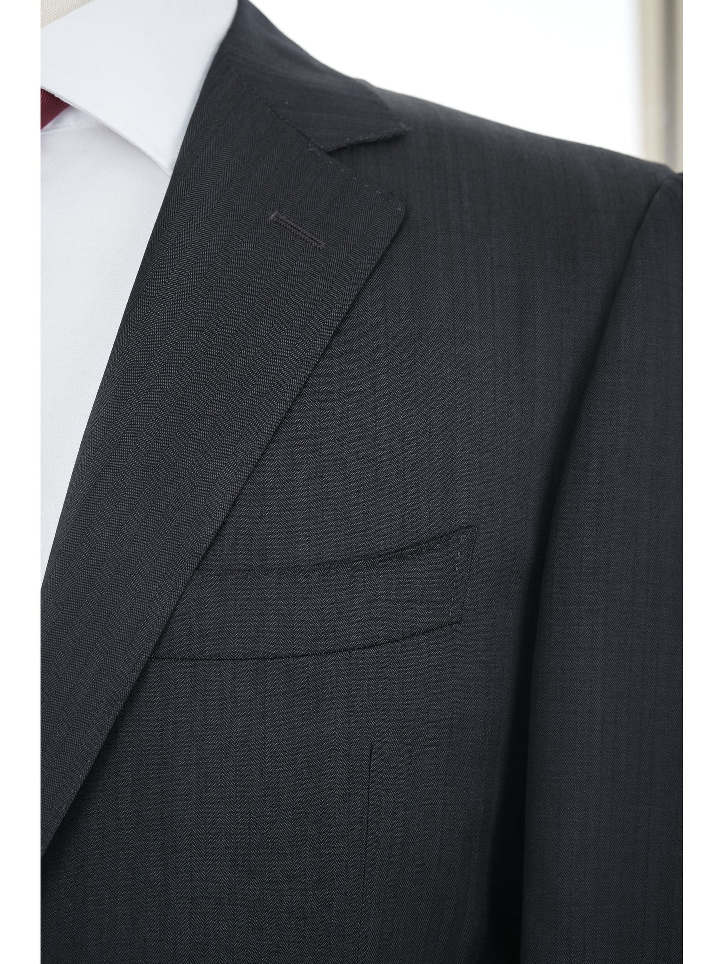 Canali 1934 Mens Gray Striped 44R Drop 6 Wool 2 Piece Suit