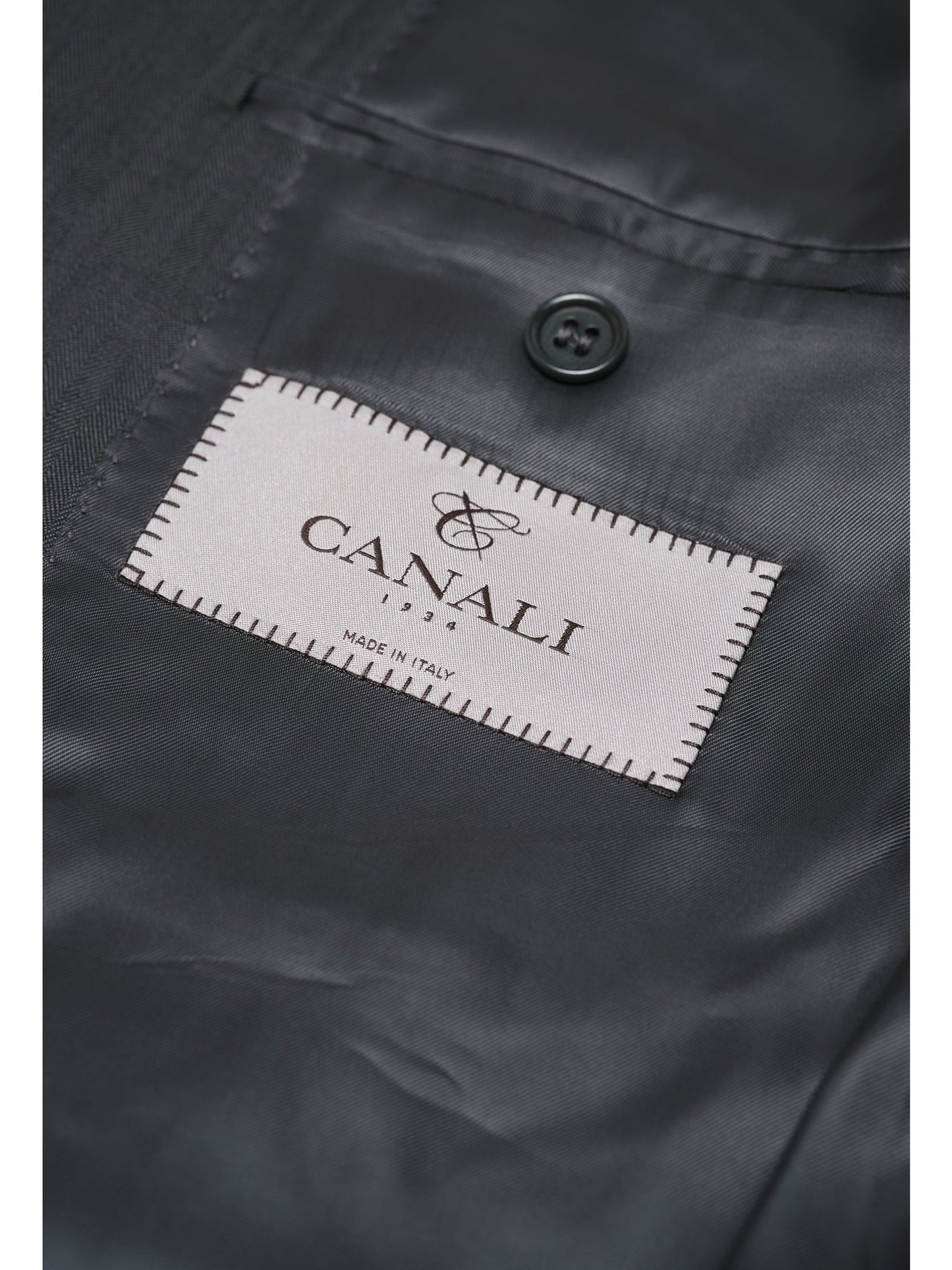 Canali 1934 Mens Gray Striped 44R Drop 6 Wool 2 Piece Suit