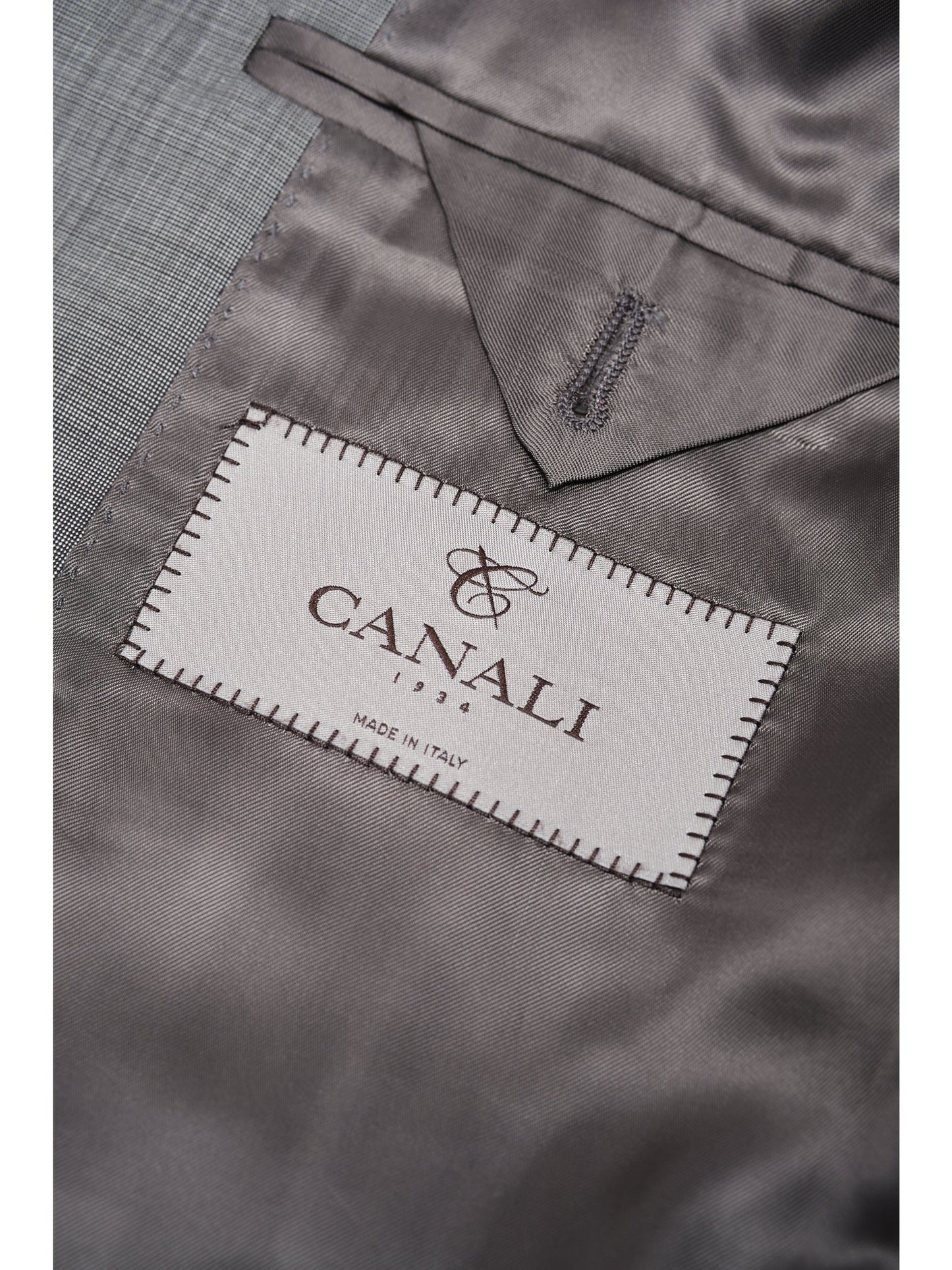 Canali Men's Gray Wool-Cashmere 2-Button Suit 44R