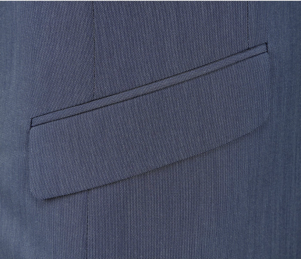 Raphael Medium Blue Textured Slim Fit Notch Lapel Two Button Suit
