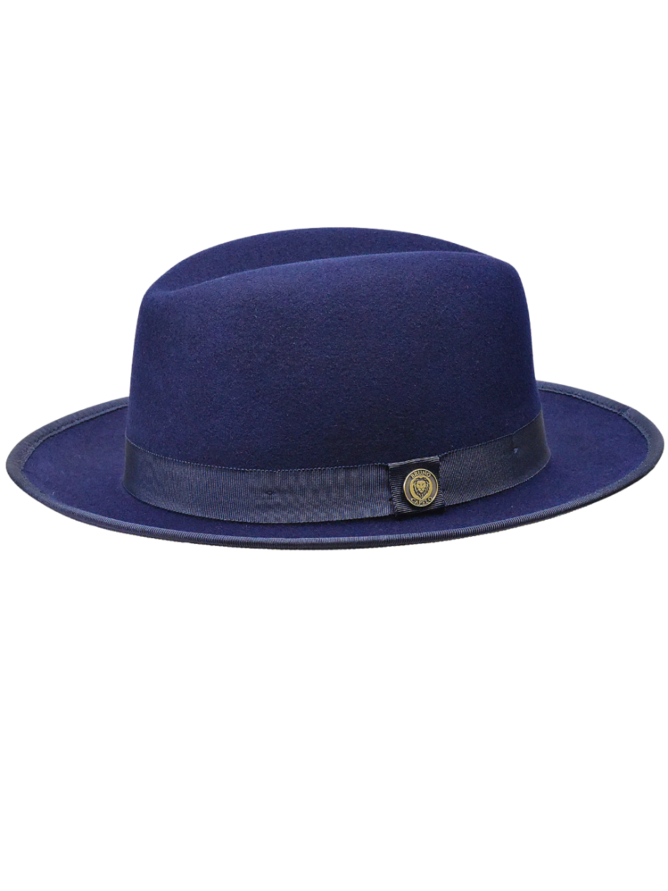Men's Princeton Collection Navy/Red Felt Fedora Hat