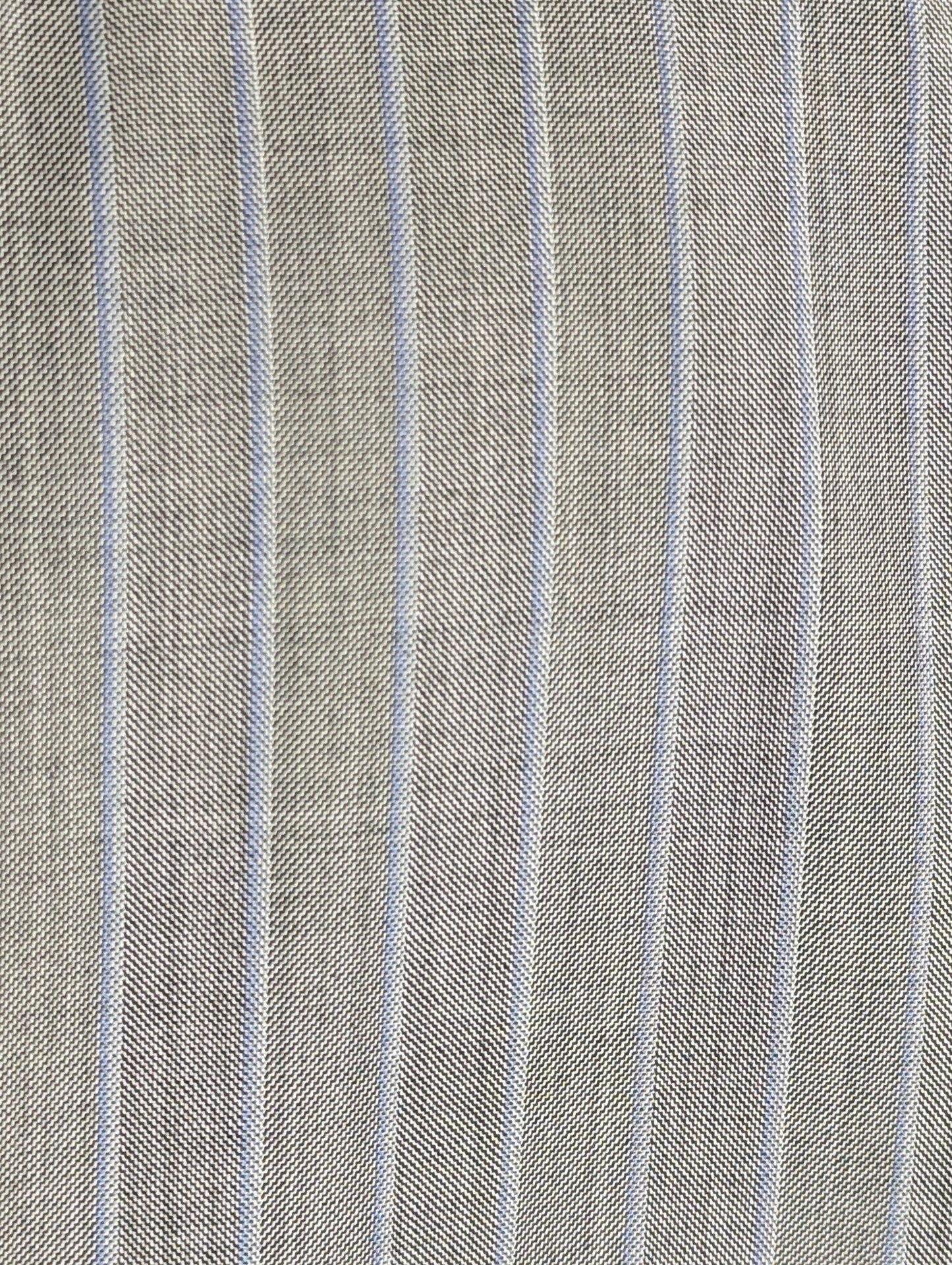 Canali Light Gray Pinstripe 100% Wool Suit 48S