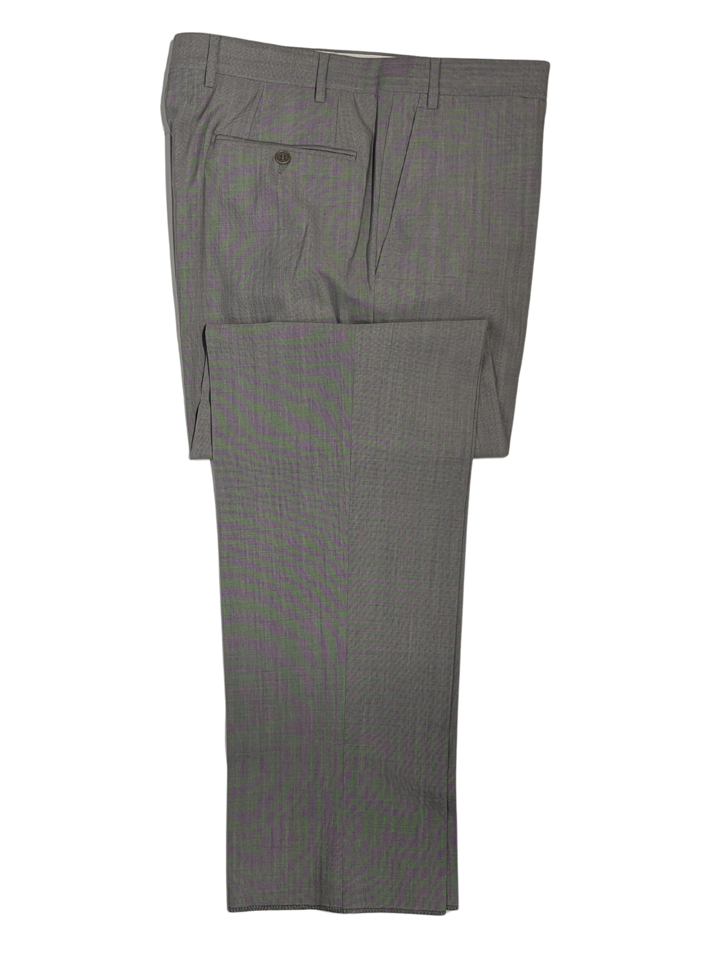 Canali Solid Gray 100% Wool Suit 42S