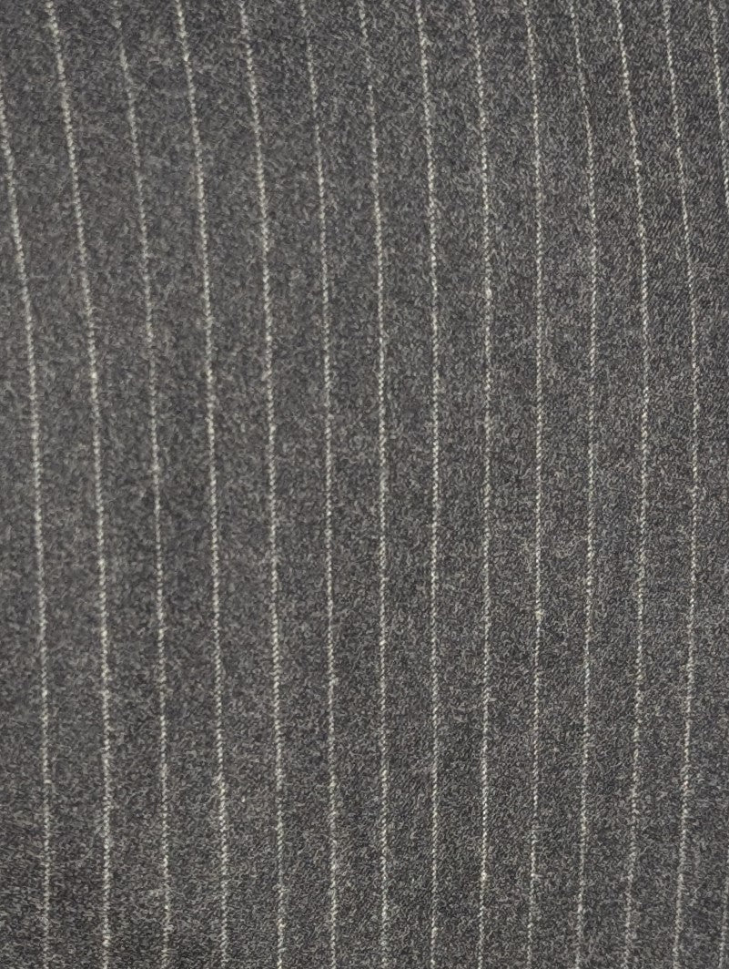 Canali Charcoal Pinstriped 100% Wool Suit 46R