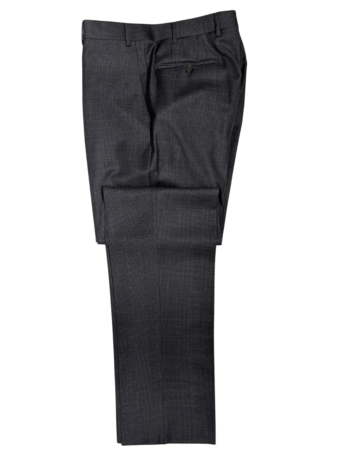 Canali Gray Glen Plaid 100% Wool Suit 40R