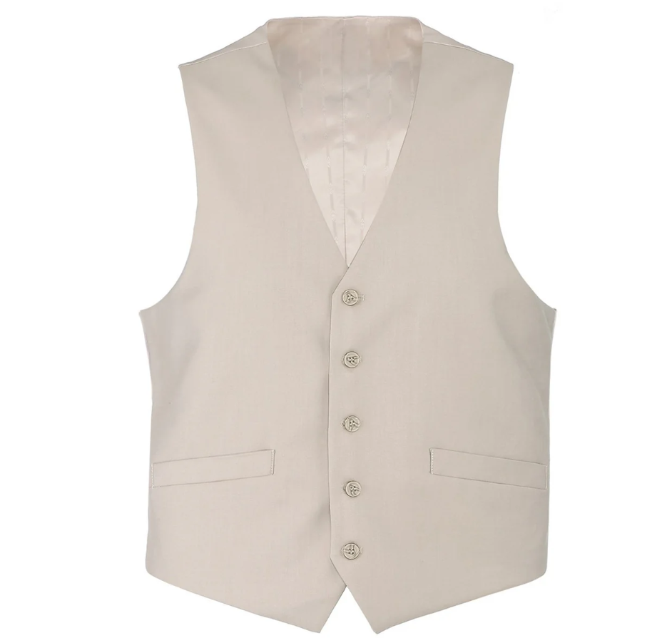 Raphael Mens Solid Tan Classic Fit Vest