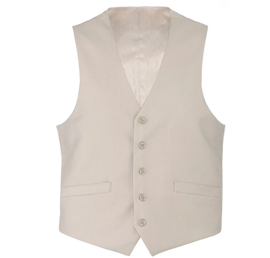 Raphael Mens Solid Tan Classic Fit Vest