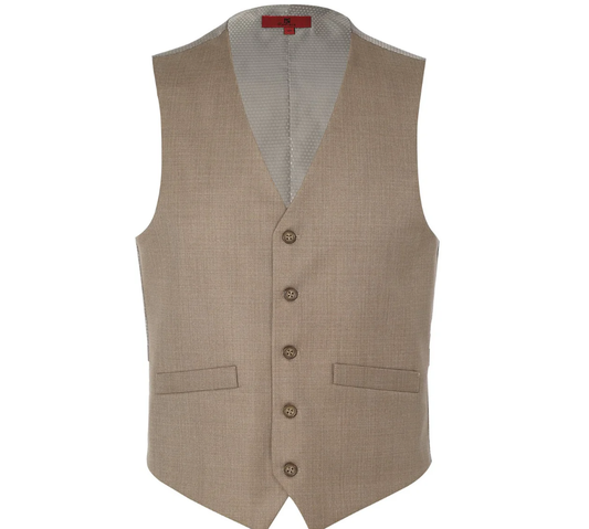Raphael Brown Classic Fit Five Button Vest