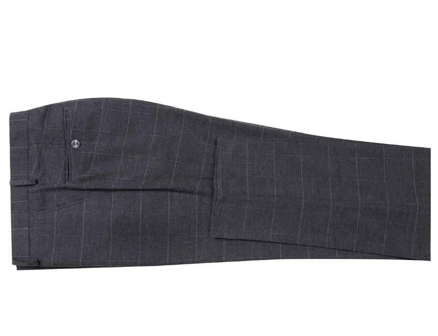 Raphael Mens Gray Windowpane Slim Fit Notch Lapels 2 Buttons Stretch Suit
