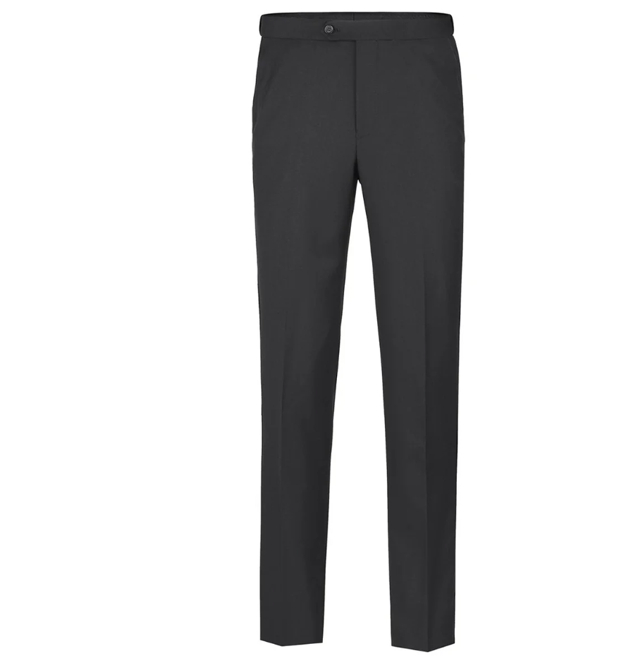 Raphael Mens Solid Black Classic Fit Tuxedo Pants
