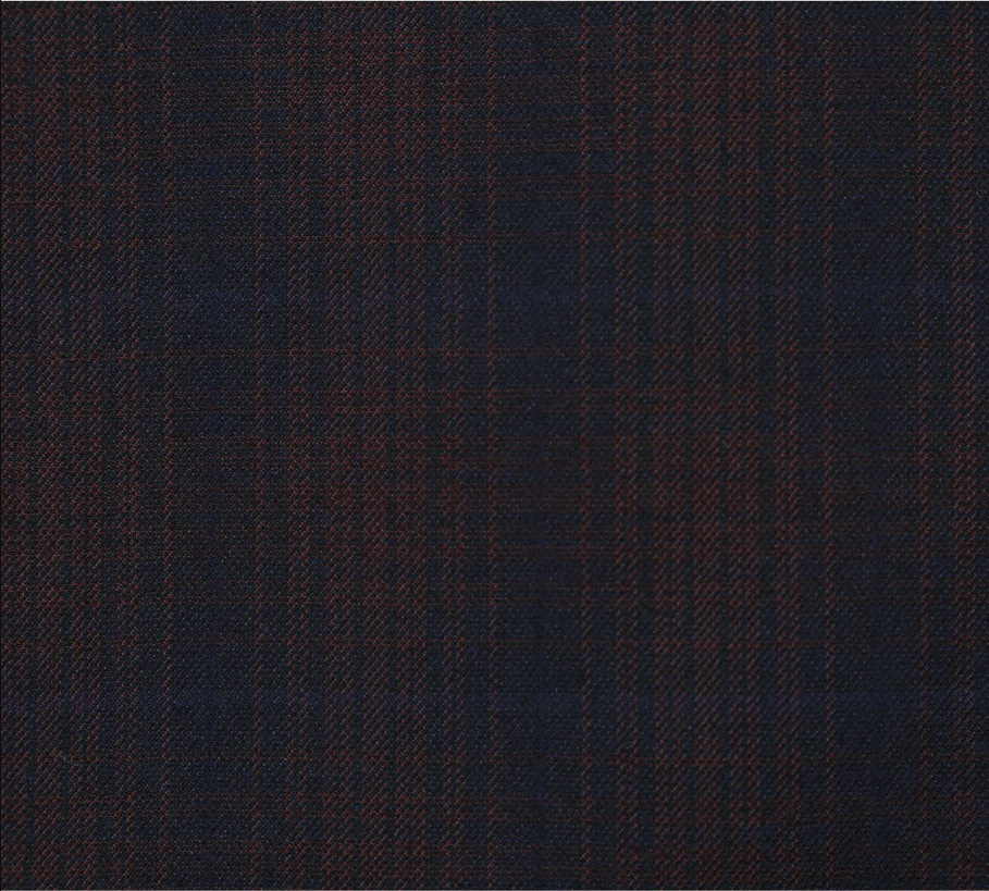 English Laundry Dark Navy With Burgundy Check Slim Fit 2 Button Stretch Suit
