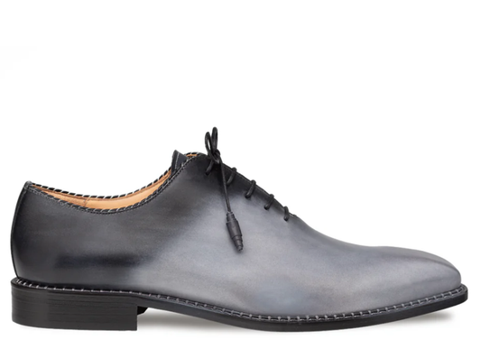 Mezlan Barbaro Two-Tone Grey Black Oxford Dress Shoes