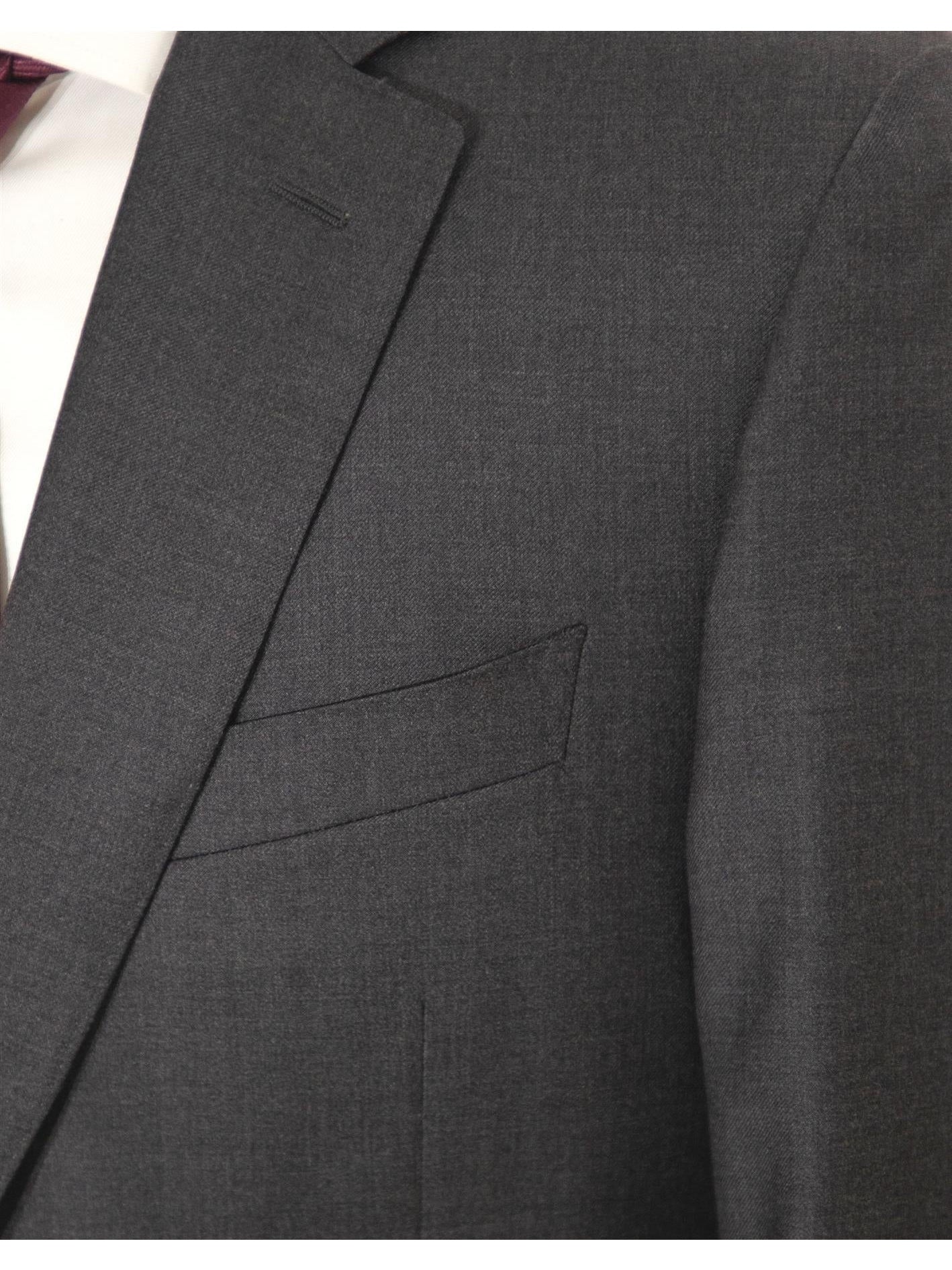 Canali 1934 Mens 40R Drop 8 Charcoal Gray 100% Wool Slim Fit 2 Piece Suit