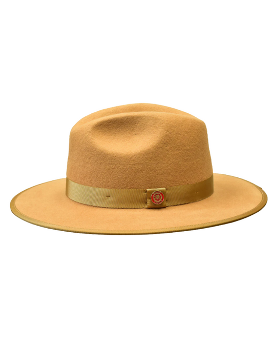 Men's Monarch Collection Acorn/Red Felt Fedora Hat