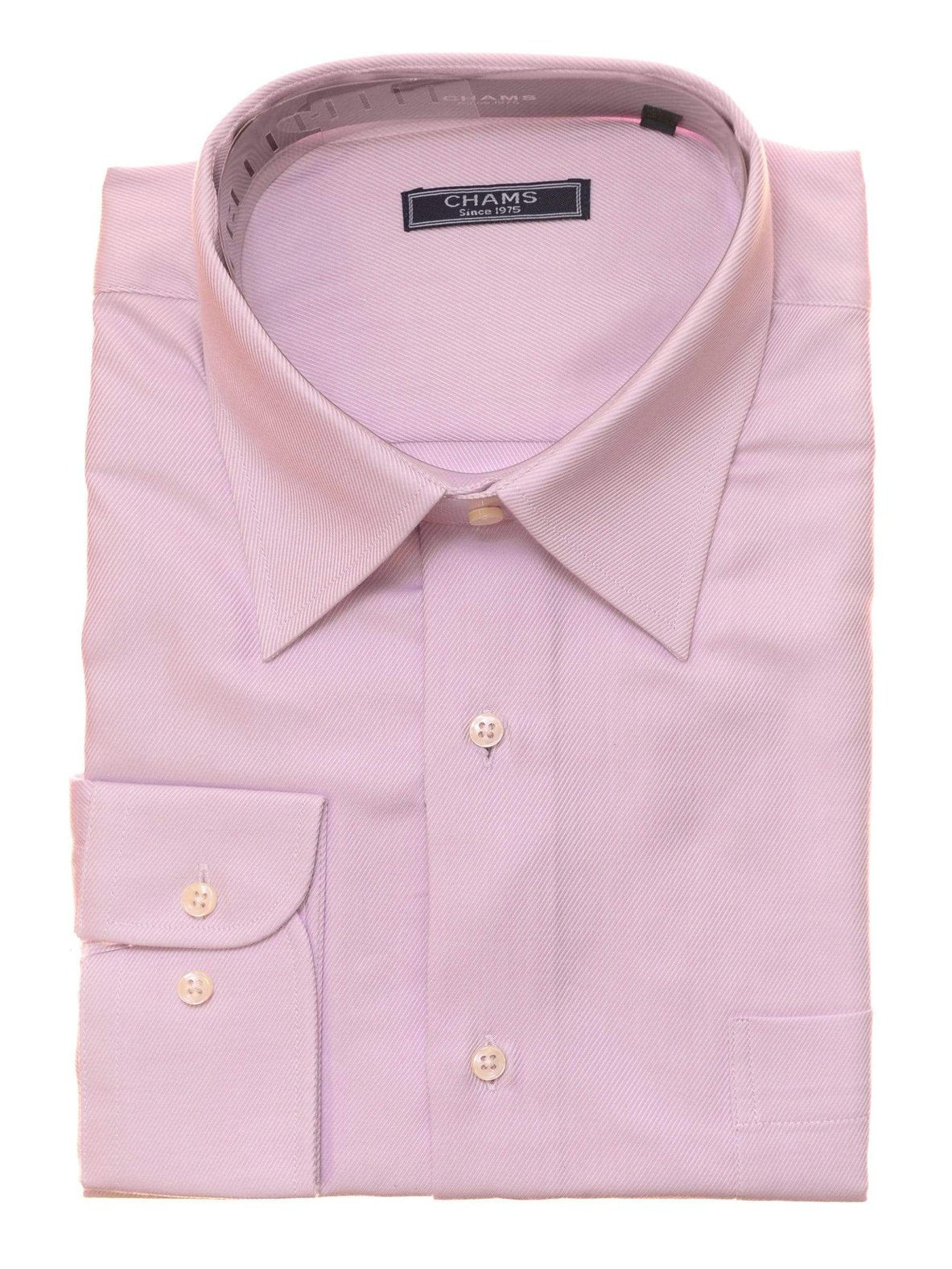 Chams Classic Fit Light Purple Twill Fine Combed Cotton Dress Shirt