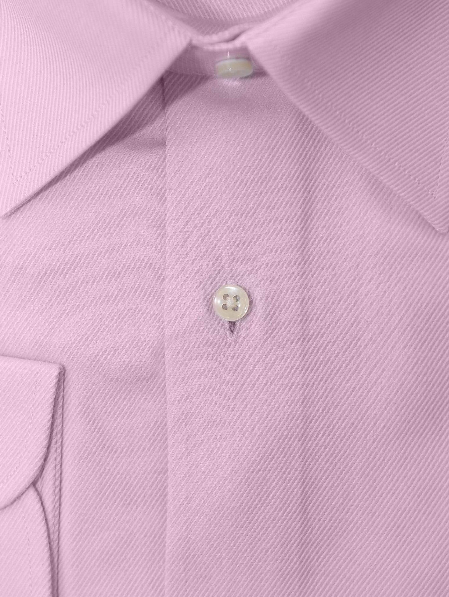 Chams Classic Fit Light Purple Twill Fine Combed Cotton Dress Shirt