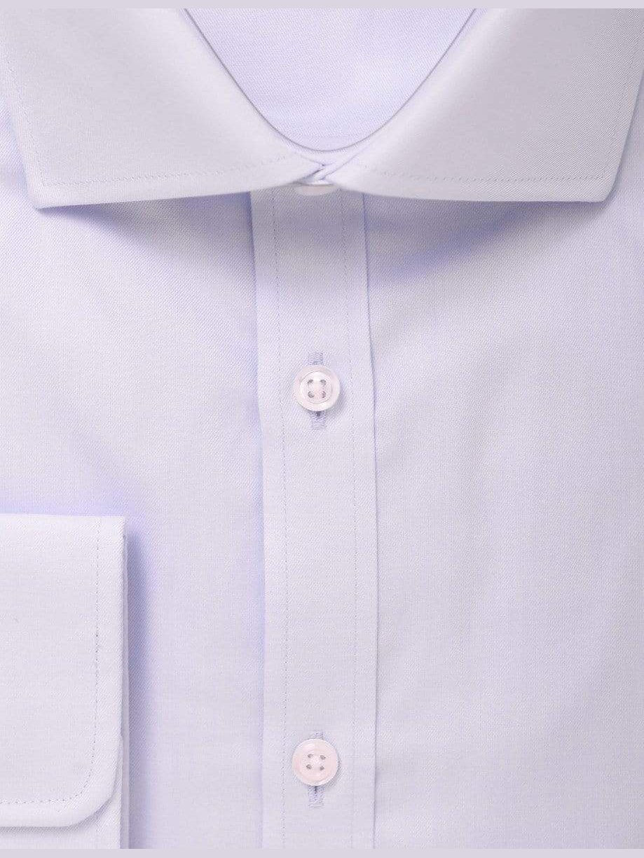 Christopher Morris Men's 100% Cotton Solid Blue Slim Fit Dress Shirt