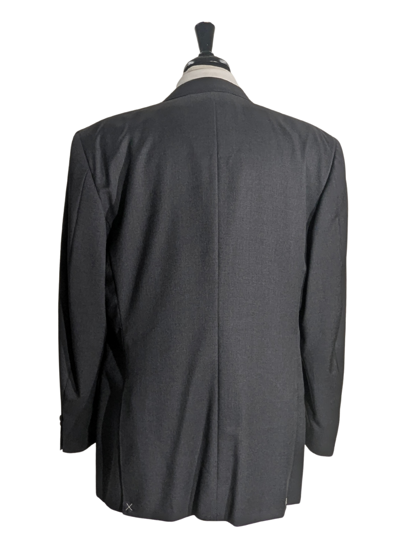 Canali Solid Charcoal 100% Wool 2 Button Suit 46L