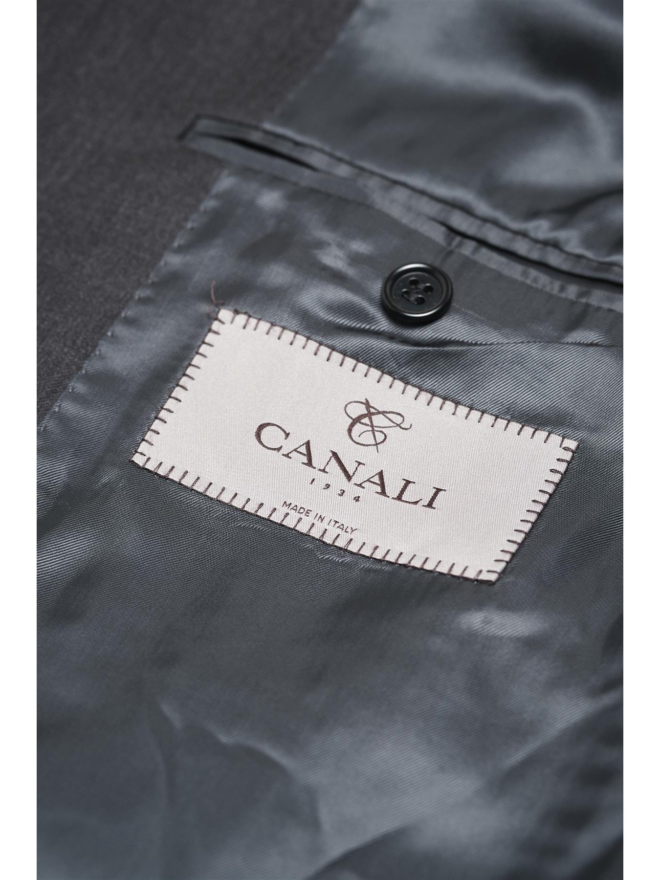 Canali 1934 Mens 40R Drop 7 Charcoal Gray 100% Wool Modern Fit 2 Piece Suit