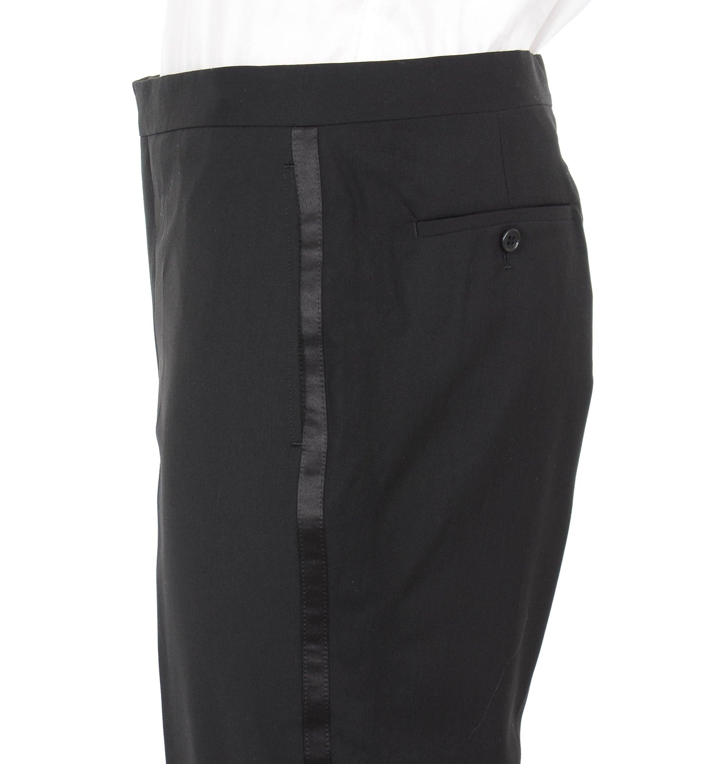 Mens Regular Fit Solid Black Two Button Tuxedo