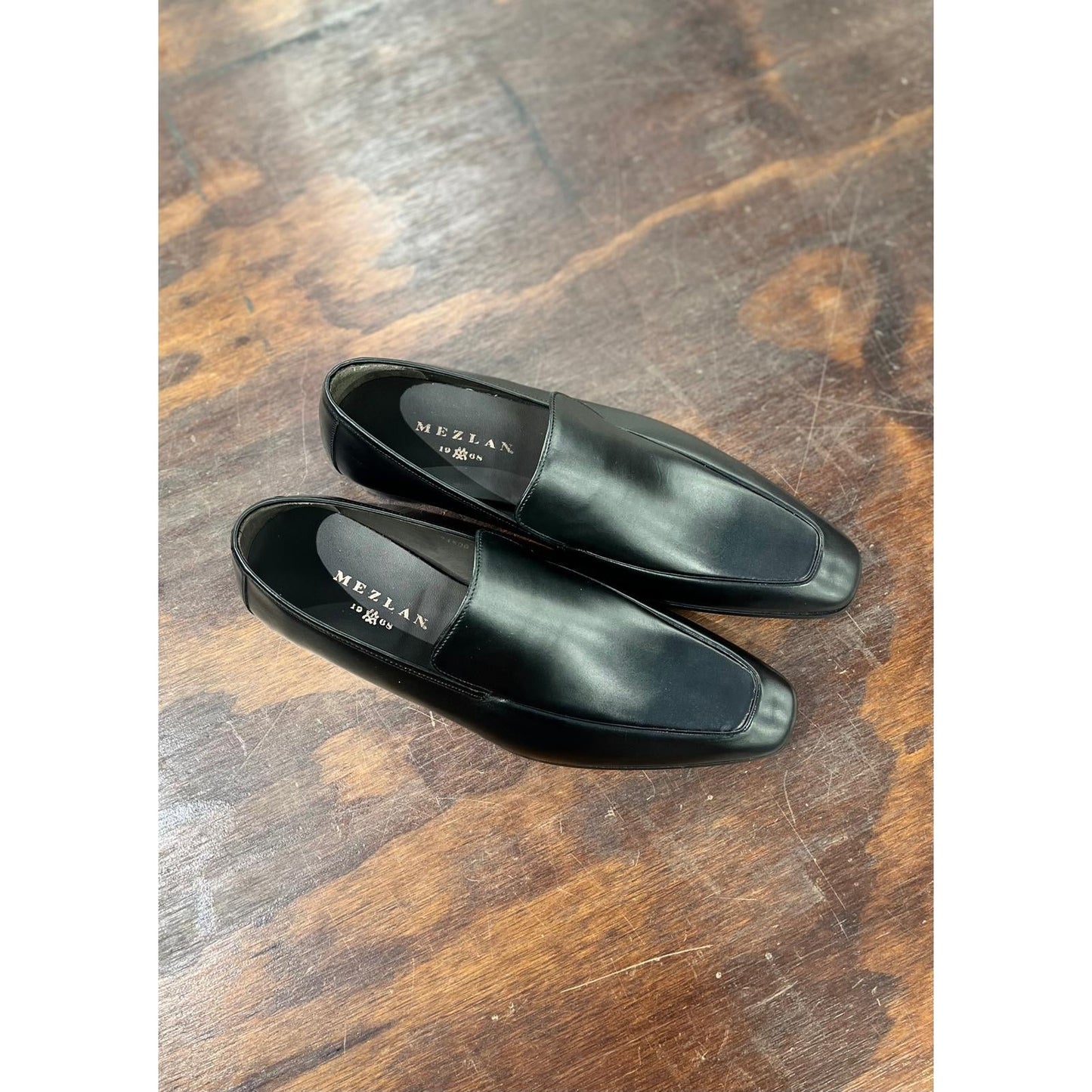 Mezlan Black Slip On Loafers