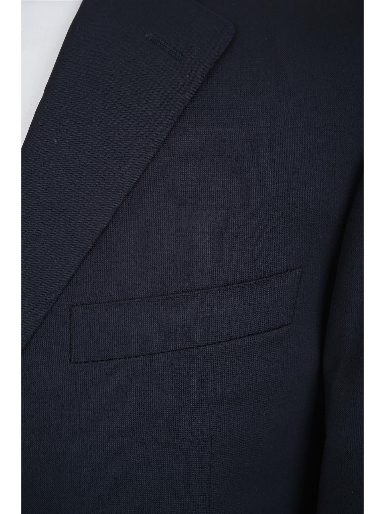Canali 1934 Mens Solid Navy Blue 44R Drop 7 Modern Fit 100% Wool 2 Piece Suit