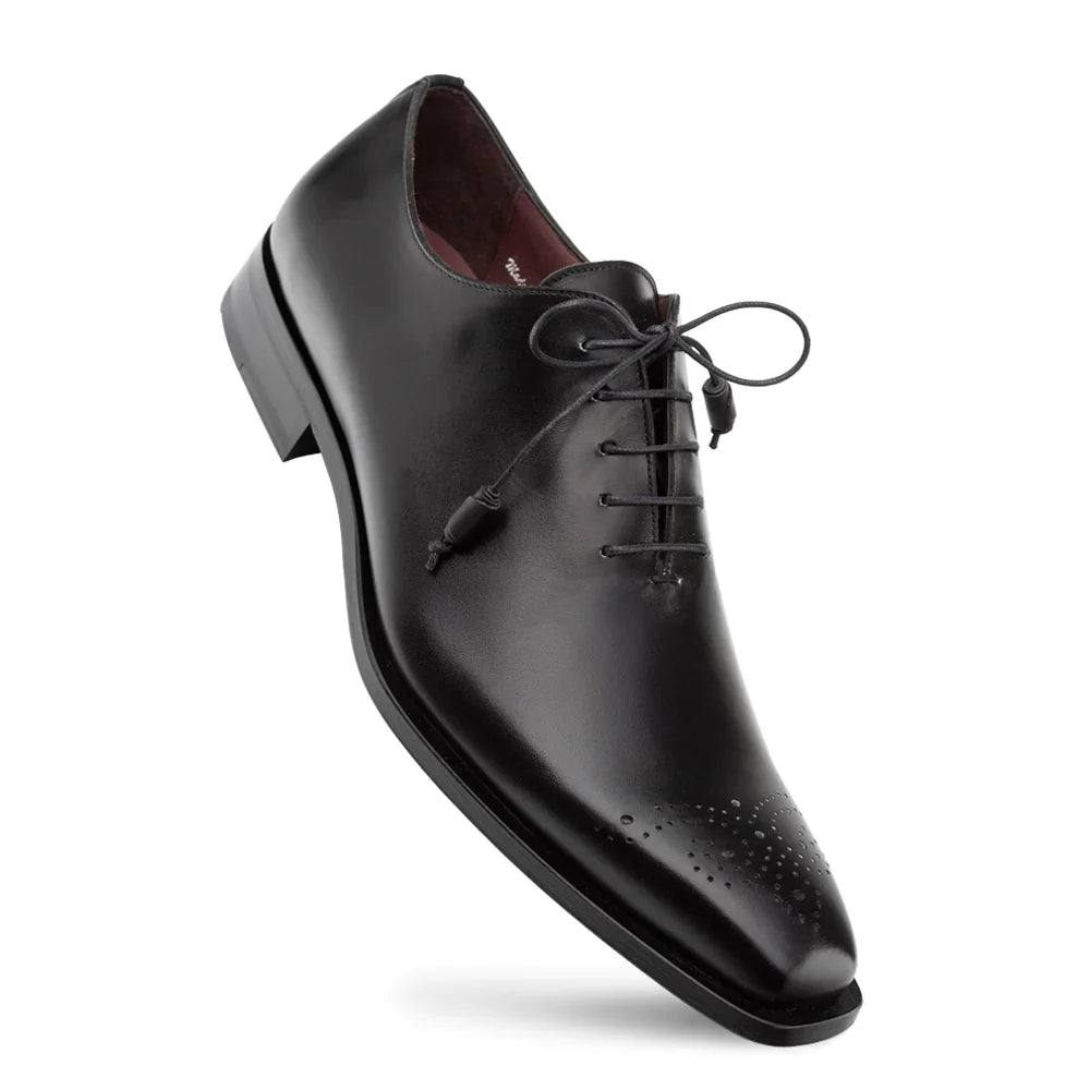 Mezlan Mens Black Lace-up Oxford Leather Dress Shoes