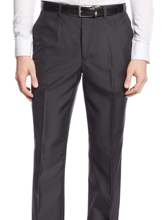 Nautica Regular Fit Black Mini Check Flat Front Dress Pants